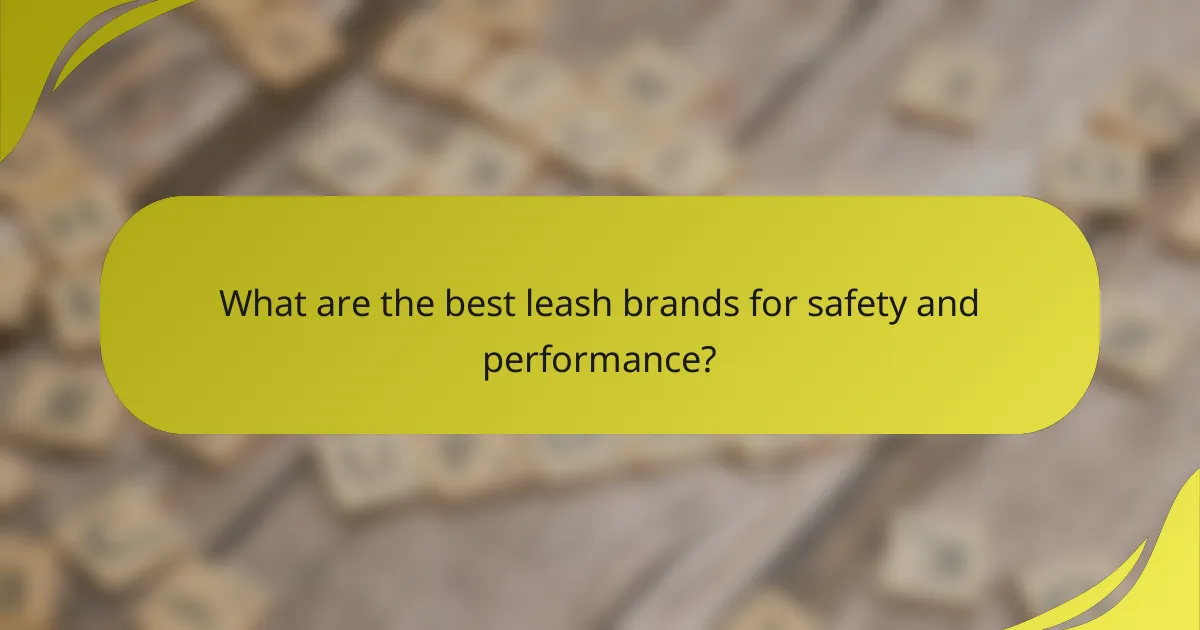 What are the best leash brands for safety and performance?