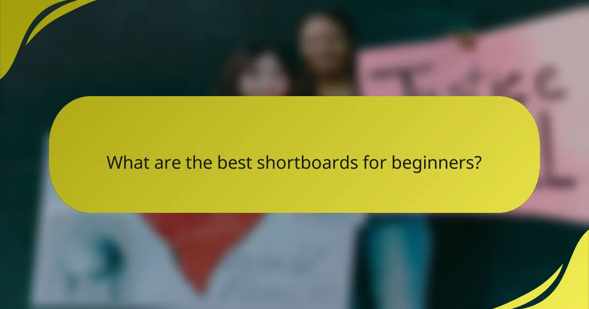 What are the best shortboards for beginners?