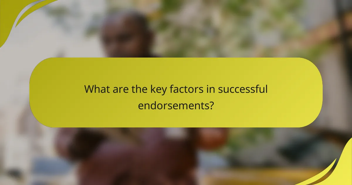 What are the key factors in successful endorsements?
