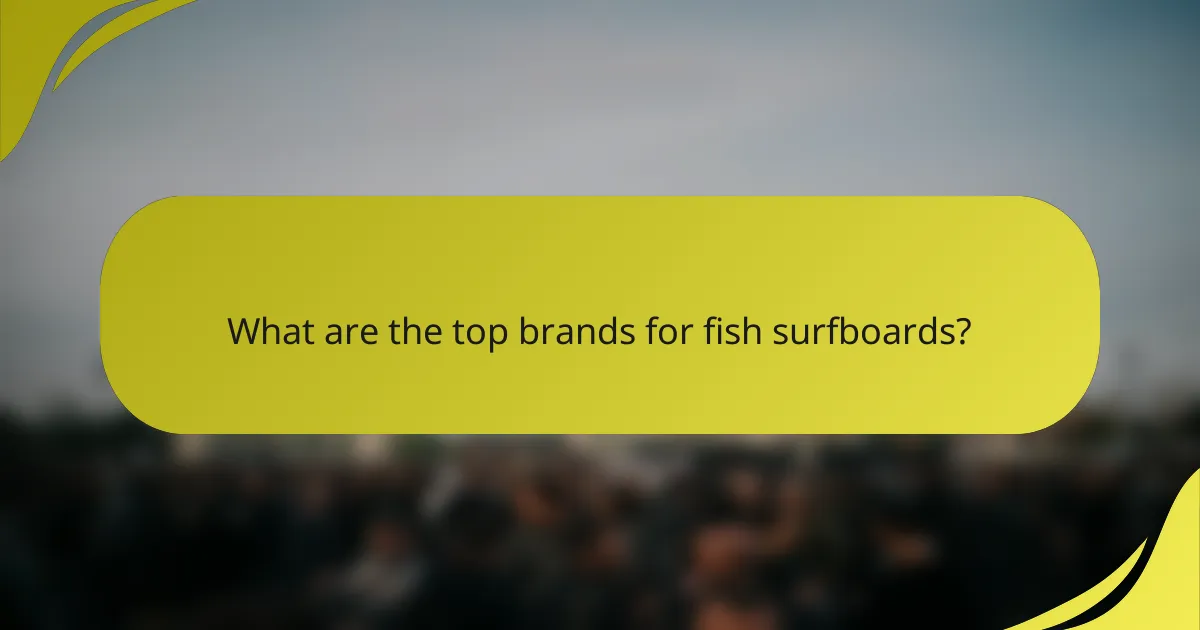 What are the top brands for fish surfboards?