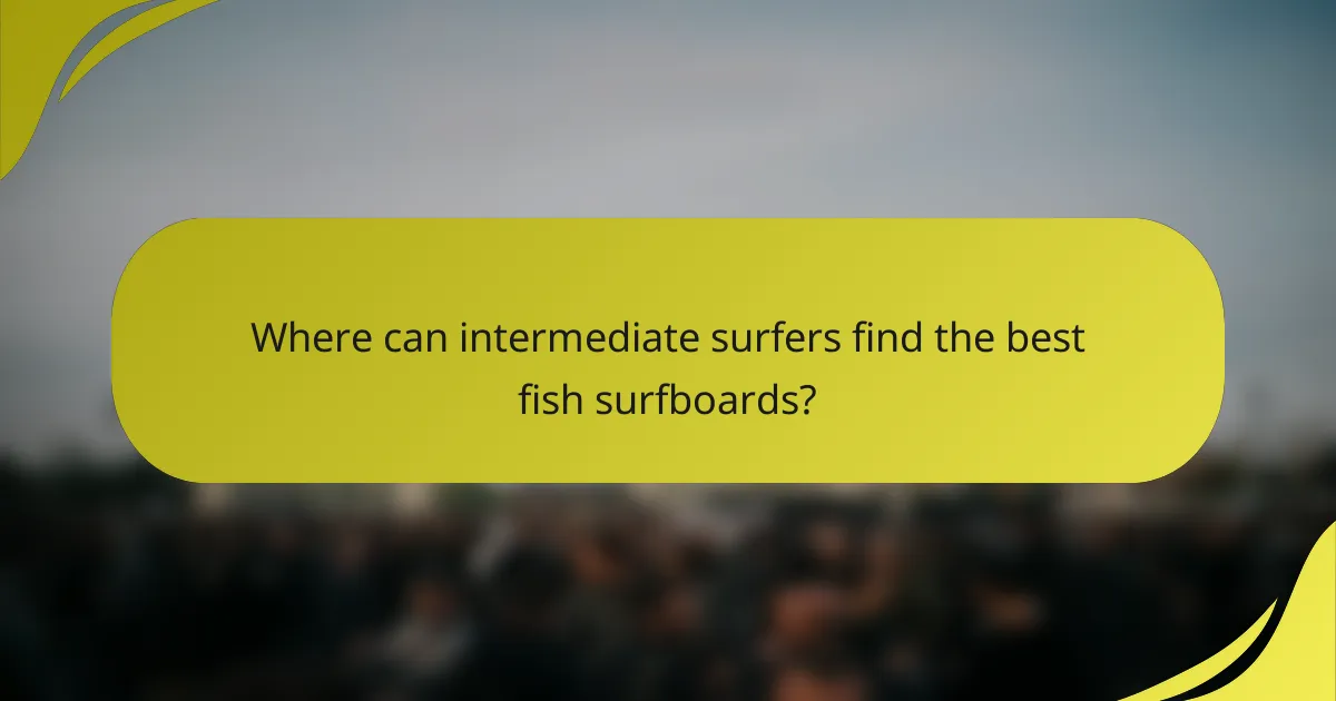 Where can intermediate surfers find the best fish surfboards?